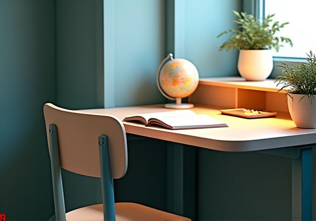 Ergonomic study area setup