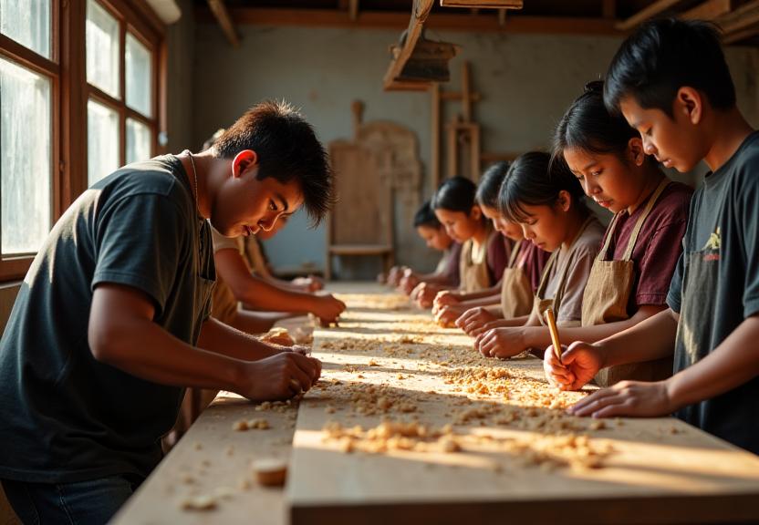 Habi Bata Filipino craftsmen team sa workshop