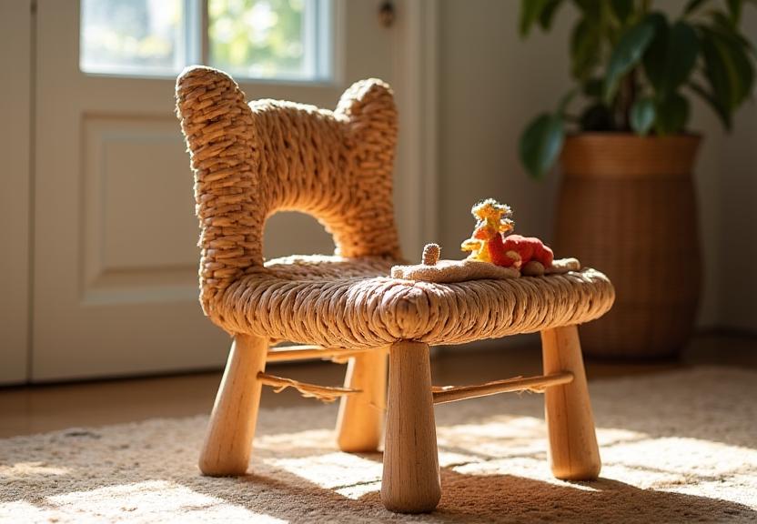 Traditional Filipino woven furniture para sa mga bata