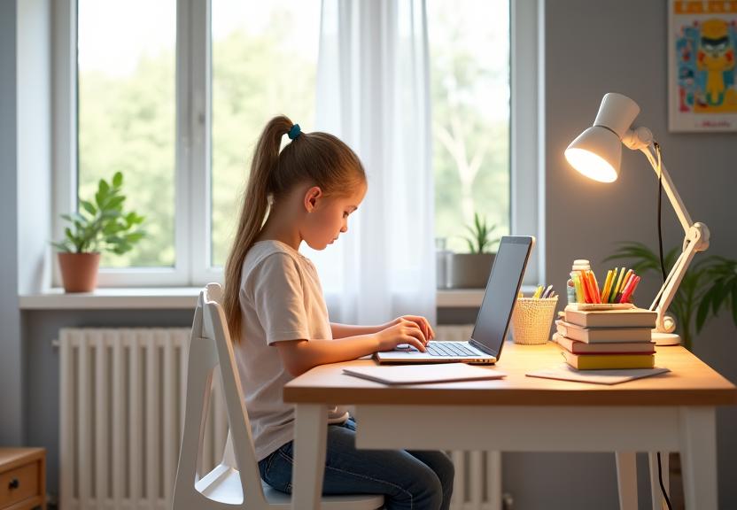 Complete home learning study setup for kids